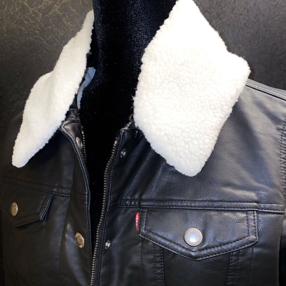 Levi’s Faux Leather Black Moto Jacket